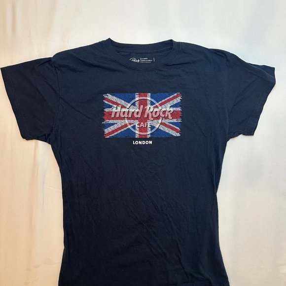 Vintage y2k Hard Rock Cafe London Navy Graphic Tee - XL - Picture 6 of 9